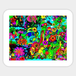 Abstract garden painting background Sticker